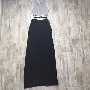 Solemio Long Mesh Skirt with Shorts